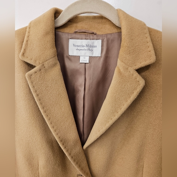 NWT - Angora Blend Venezia-Milano Camel Blazer - Size 16 - Picture 5 of 16